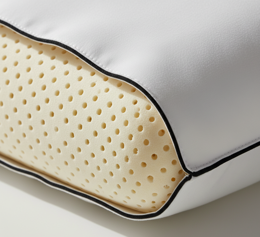 foco no zoom do travesseiro latex para dormir melhor cia do sono