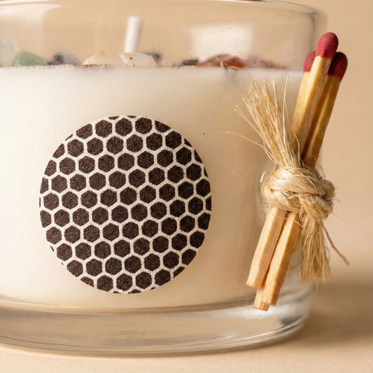 Vela dos 7 Chakras em Vidro - Harmonia & Equilíbrio