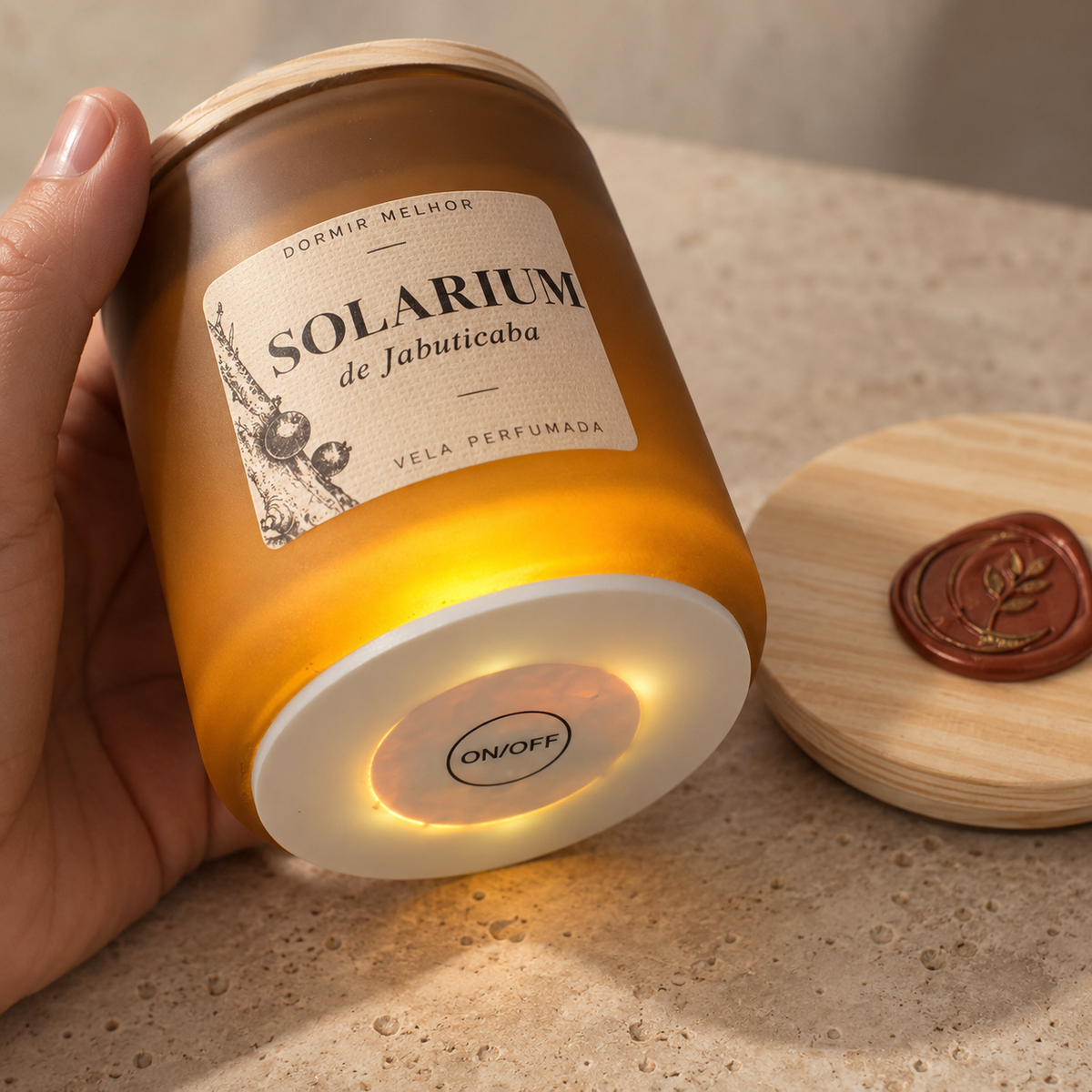 Solarium de Jabuticaba - Vela perfumada com luz ambiente 260ml