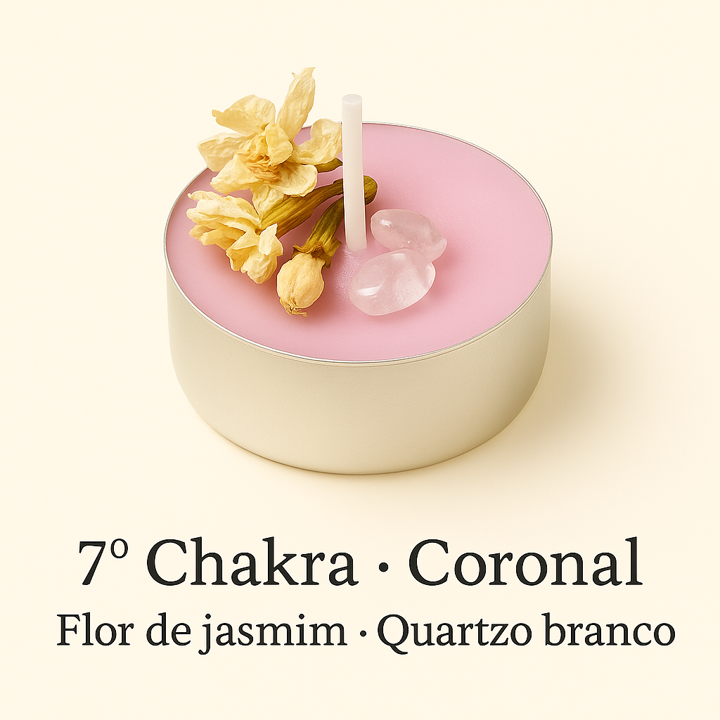 Velas 7 Rechaud dos Chakras - Ritual de Paz & Equilíbrio