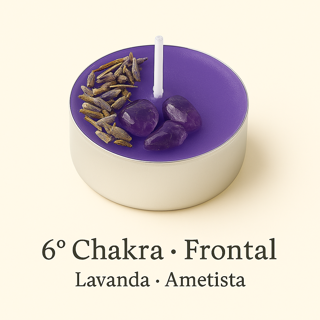 Velas 7 Rechaud dos Chakras - Ritual de Paz & Equilíbrio
